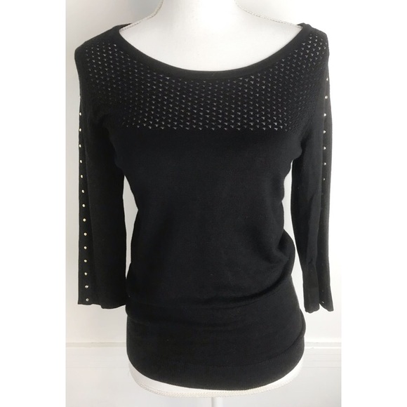 New York & Company Sweaters - New York and Co • NWT Studded Black Sweater